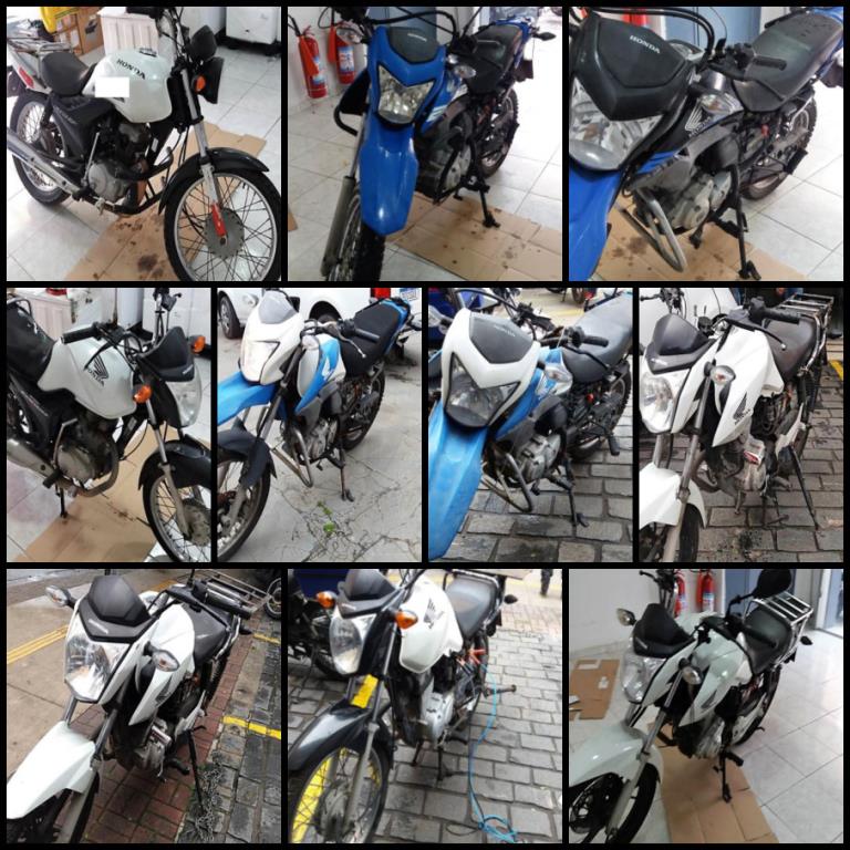 Lote de Motocicletas Honda CG e NXR - 10 unidades